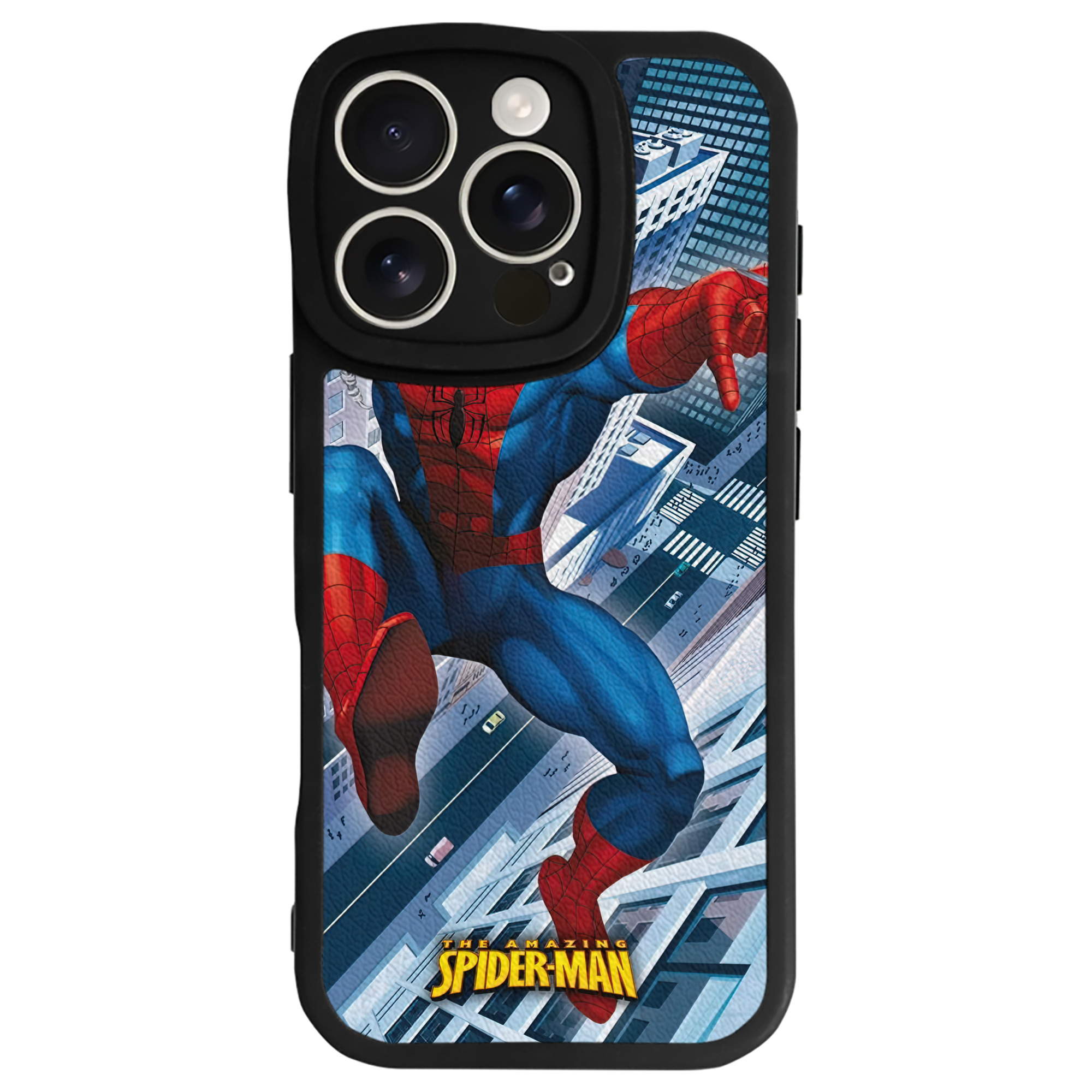 Spider Man スパイダーマン 【iPhone 16シリーズ対応】シリコンスマホケース（レザー調） 材質：シリコン
